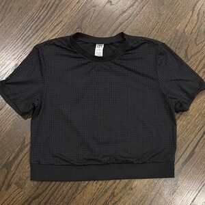 Black Perforated Women's Top by Joy Lab (size small)